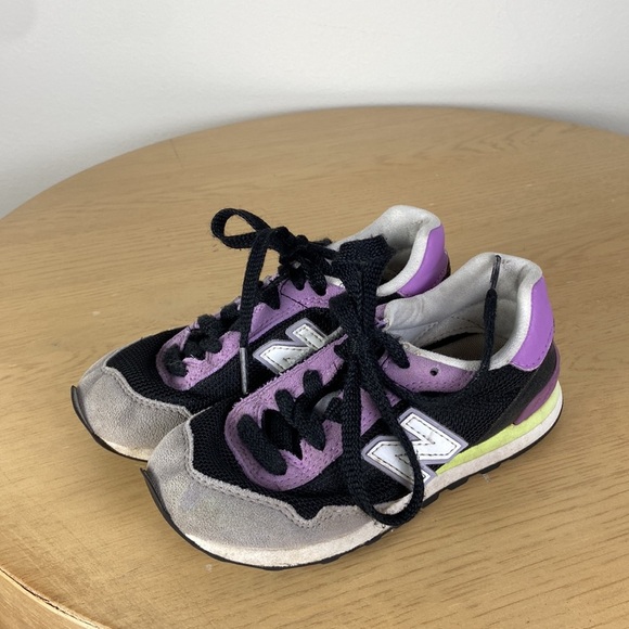 New Balance 515 Kids 11 Athletic Sporty Retro Sneaker Black Purple Casual Shoe - Picture 4 of 8